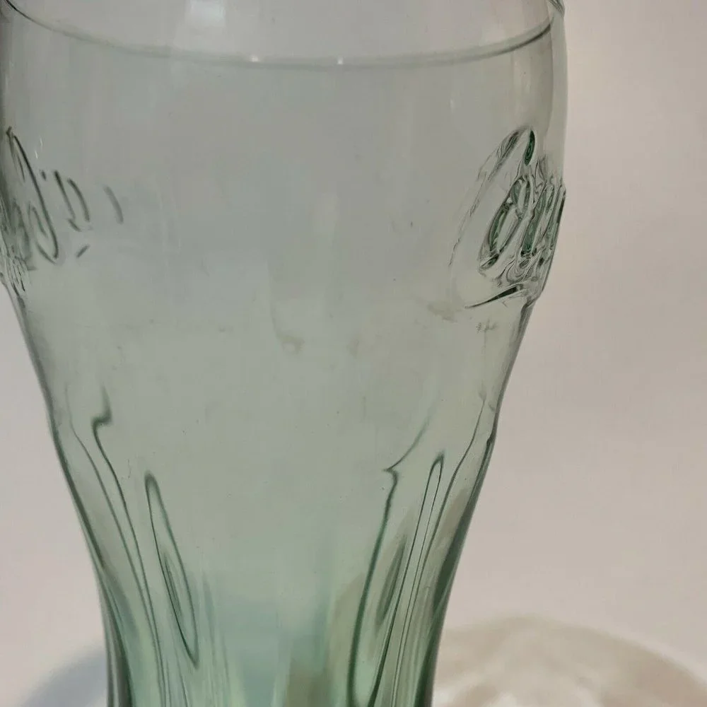 Vintage Coke Glass Genuine‎ Coca-Cola Green 16 oz